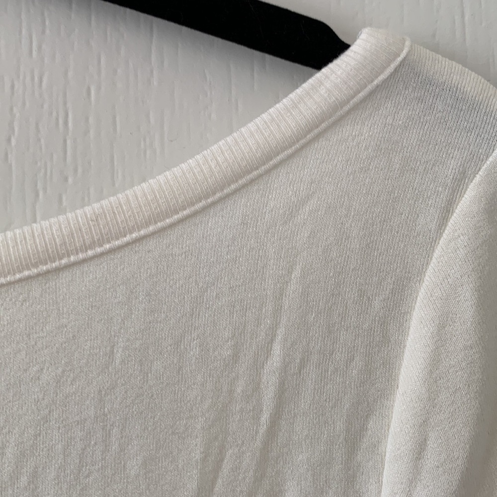 NWT LOU & GREY White Rayon/Spandex Short Sleeves Top Size Medium - Picture 15 of 16